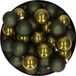 Othmar Decorations Bv Kerstballen set - glas - 36x stuks - groen tinten - 4 cm