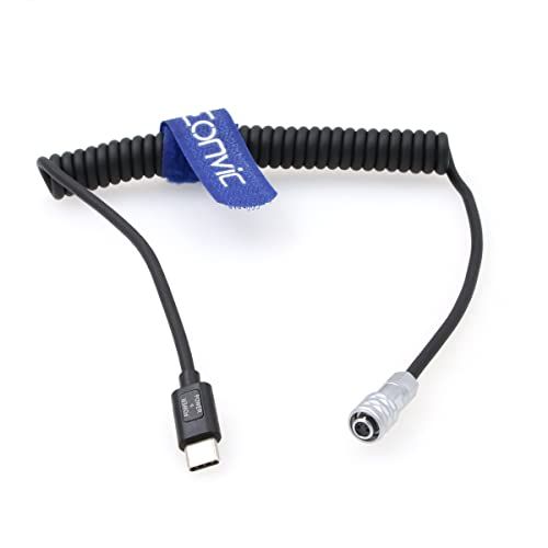 EONVIC BMPCC 4K Trigger Voedingskabel Weipu SF610 2 Pin Vrouwelijk naar USB Type-C Camera Batterij Voedingskabel voor BMPCC 4K 6K Blackmagic Pocket Cinema Camera (Weipu 2pin naar USB C opgerolde kabel)