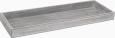 Merkloos Kaarsenplateau - grey wash - hout - 14 x 40 cm - rechthoekig