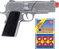 Funny Fashion Politie speelgoed revolver/pistool - metaal - 96 shots