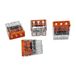 Bluecool WAGO 2273-203 Set van 30 compacte aansluitdoosklemmen Ø 0,5-2,5 mm², 3-polig, transparant/oranje