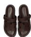 POSH by Poelman SCOTTIE Dames Slippers - Donker bruin