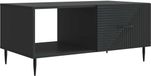 vidaXL Table basse Bois de placage 90 x 50 x 40 cm Noir