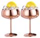 Verre à vin en acier inoxydable rosé, set de 2