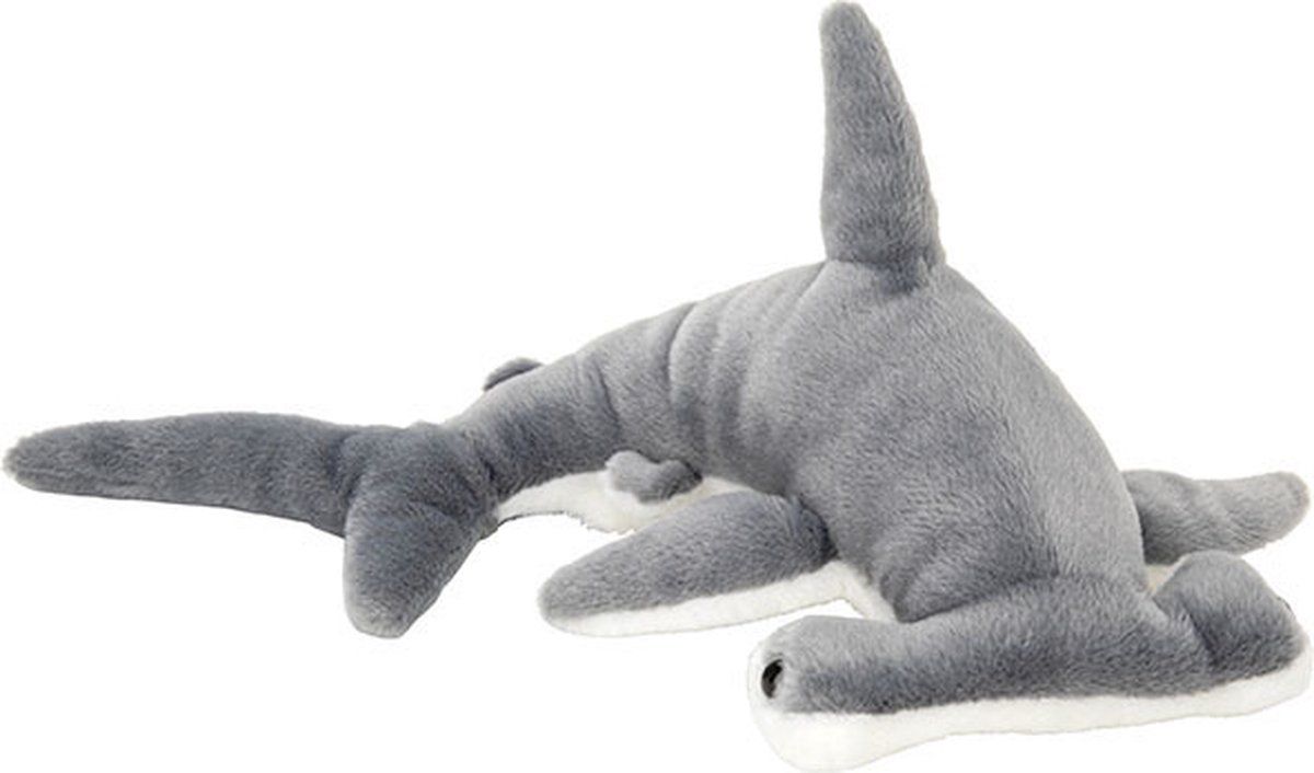 Nature Planet Pluche Hamerhaai knuffel van 42 cm - Dieren speelgoed knuffels cadeau - Haaien Knuffeldieren/beesten