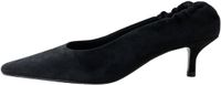 Next - Dames - Forever Comfort® pumps met halfhoge hak en ruches achter - Zwart