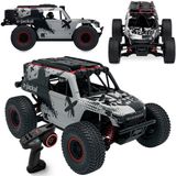 Overmax X-Jackal RC Auto - Monster Truck 4x4 – RC Car 1:20 – Tot 30 km/u – 370 Brushed Motor – LED Verlichting (5 kleuren) – Versterkt Chassis – Veervering – RTR – Li-Ion 7,4V 600 mAh – Offroad Radiografische Auto