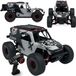 Overmax X-Jackal RC Auto - Monster Truck 4x4 – RC Car 1:20 – Tot 30 km/u – 370 Brushed Motor – LED Verlichting (5 kleuren) – Versterkt Chassis – Veervering – RTR – Li-Ion 7,4V 600 mAh – Offroad Radiografische Auto