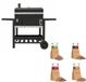 Monster Group BV BBQ à charbon XXL - 69 x 43 cm surface de cuisson - noir - incl. copeaux de fumage