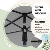 Merkloos Rethink 180x120cm donkergrijs rechthoekige parasol