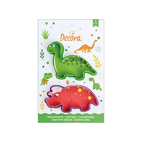 Decora 0255065 set 2 uitsteekvormen Dino, kunststof