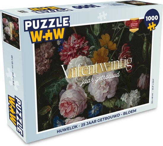 MuchoWow Puzzel Spreuken - Vijfentwintig jaar getrouwd - Quotes - Trouwen - Legpuzzel - Puzzel 1000 stukjes volwassenen