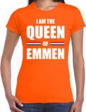 Bellatio Decorations Shoppartners Bv Koningsdag t-shirt I am the Queen of Emmen - dames - Kingsday Emmen outfit / kleding / shirt L