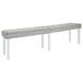 VidaXL Bankje 160x35x45 cm natuurlijk kubu rattan en mahoniehout wit