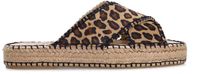 Sacha Suède leopard plateau slippers