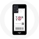 Maniacase Hoesje voor Samsung Galaxy A32 5G Vliegtuig ticket Tokyo Japan