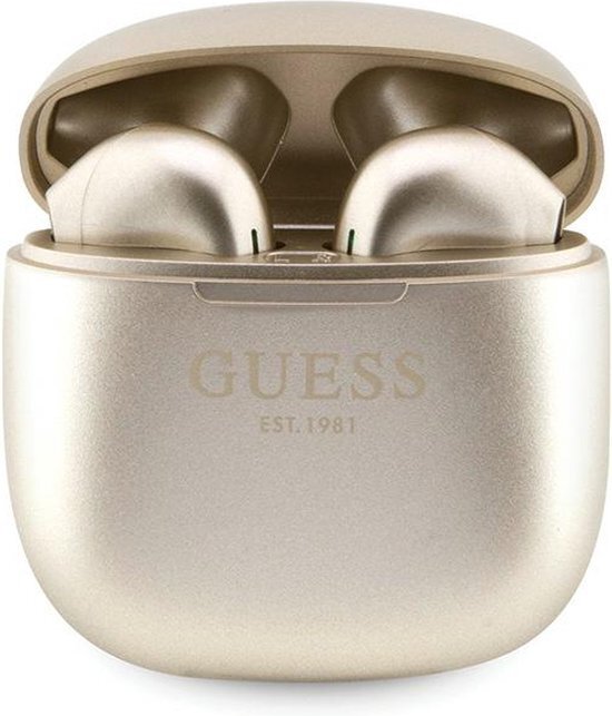 Guess TWS True Wireless Script Logo - Bluetooth In-ear Oordopjes - Goud