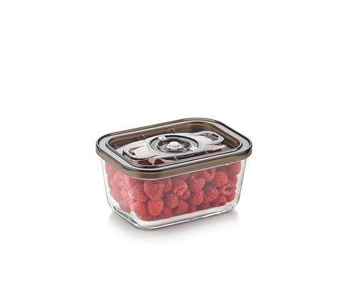 Caso VacuBoxx Eco M Vacuum vershoudcontainer, 800 ml volume, voor drukgevoelige en vloeibare levensmiddelen, BPA-vrij, ovenbestendig, vaatwasmachinebestendig, vriesbestendig