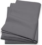 Cinderella - Kussenslopen met rits - Flanel - 80x80 cm - Antraciet - 2 stuks