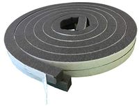 Tochtstrip van polyurethaan voor garage, grijs, 17 x 17 mm x 6,5 m