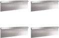 vidaXL Slakkenhekje 4 st 100 x 3,5 x 25 cm roestvrij staal zilver