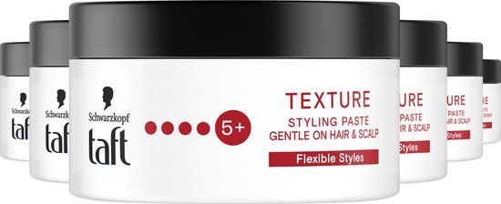 Schwarzkopf Taft Carbon Force Fibre Paste - Haarstyling - Haarwax - Sterke Fixatie - Semi-matte Finish - Voordeelverpakking - 6x 100ml