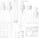 12 Bol 12-delige reisflesjesset voor vulling, reisflesjes 30/50 ml, transparante spuitfles, kleine crèmeblikjes, schuimdispenser, pompdispenser shampoo, reisaccessoires voor cosmetica