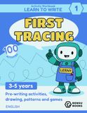 Activity Workbook: Learn to Write – First Tracing 1 (Books 1A & 1B Combined): With Lerny the Robot – for ages 3–5: 100 pre-writing activities for ... mazes, paths, and fun matching games