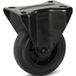 Meso Rubber bokwiel zwart 100x84mm 75kg Bouwhoogte 128mm