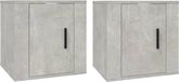 vidaXL Meuble TV 2 pièces 40x34,5x40 cm gris béton