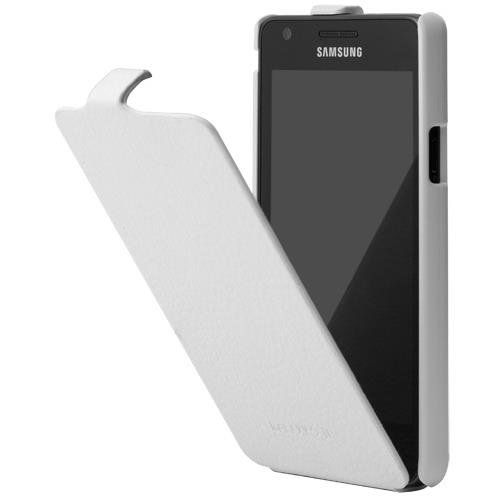 Anymode ETUISMI9100BNFC - Mobiele telefoon behuizing - Wit - Leer - Samsung Galaxy S II NFC