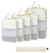 Omgoods - Set de 6 sacs de compression pour bagages de voyage beige