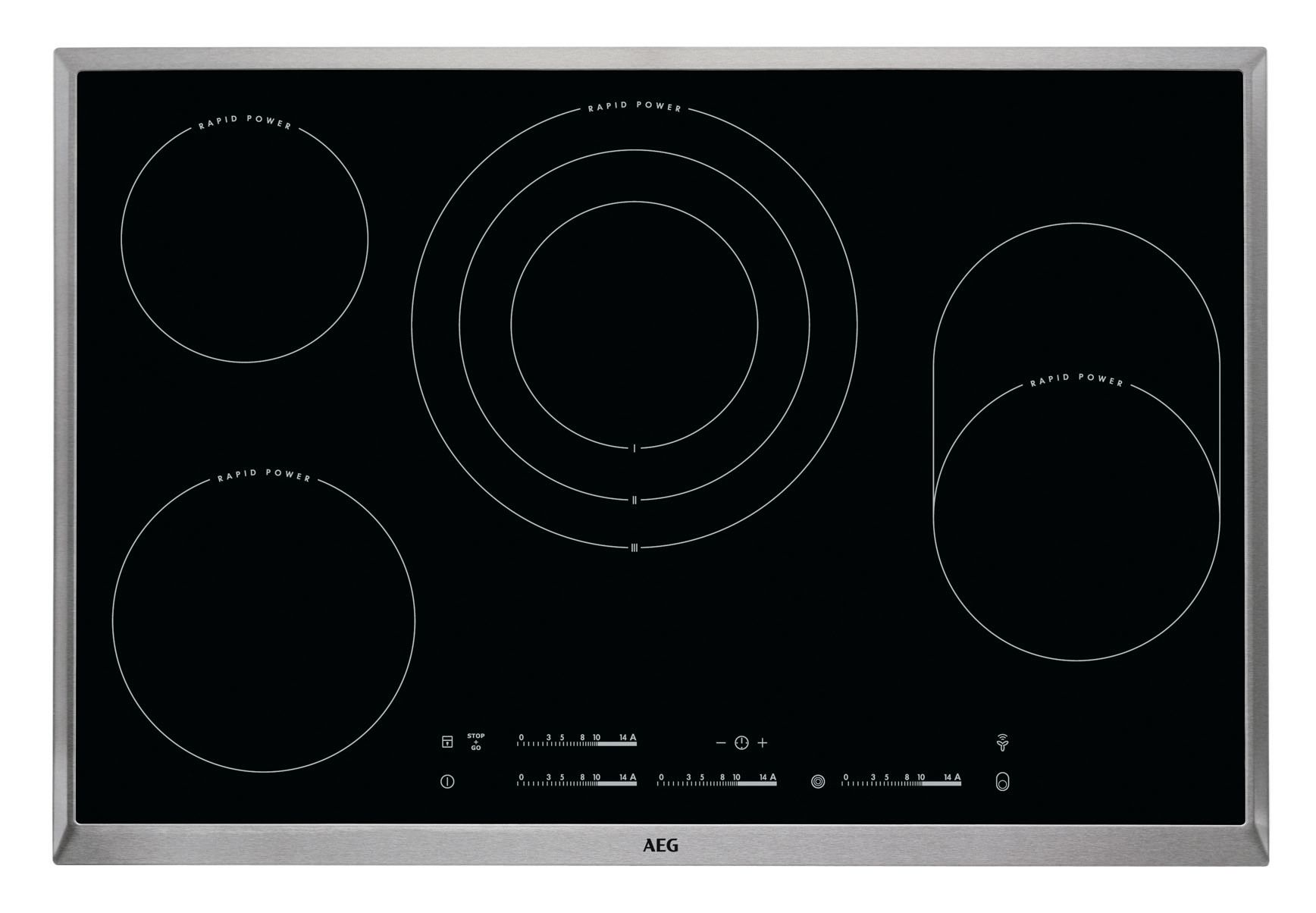 AEG HK854870XB - Zwart - Ingebouwde Keramische Kookplaat - 4 Zones