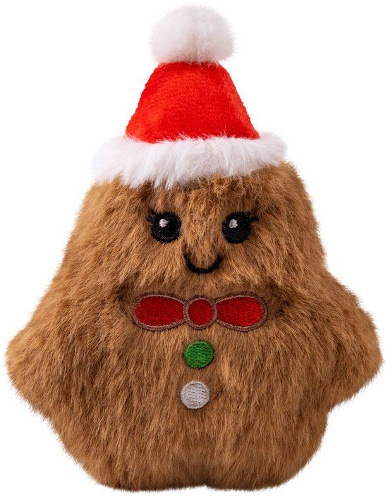 Kong Holiday Snuzzles Mini Gingerbread - Knuffel - Bruin