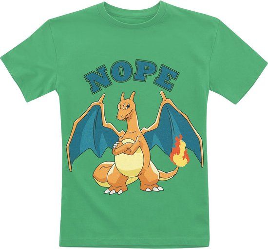Pokémon Kids - Glurak - Nope Unisex T-shirt - groen - 140