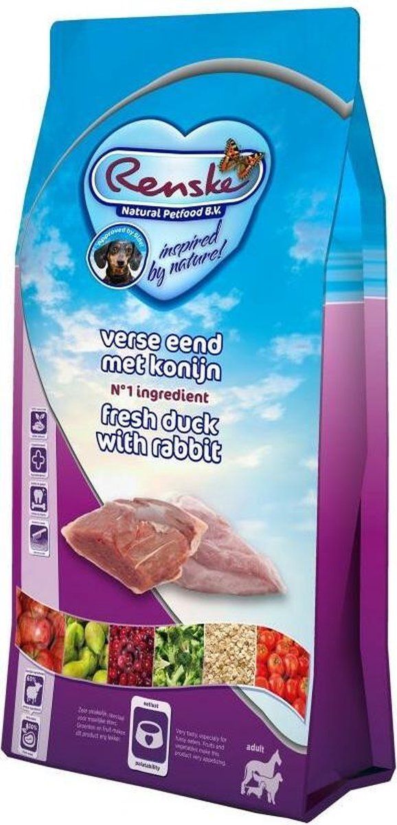 Renske 8x Super Premium Adult Eend - Konijn 600 gr