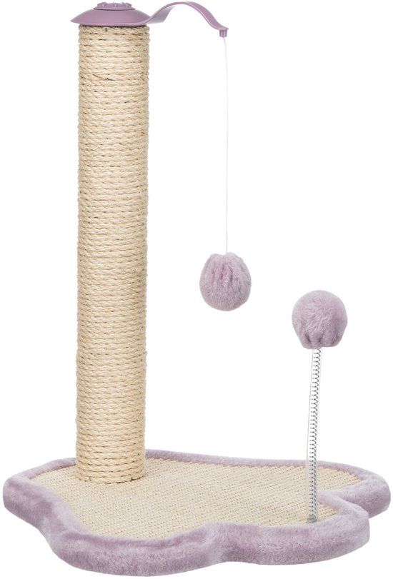 TRIXIE Junior krabpoot met stam, 50 cm, natuur/lila