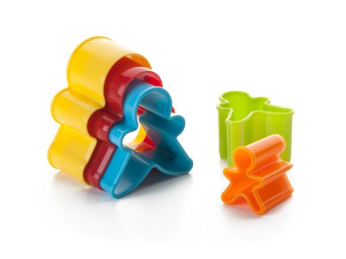 Ibili 794400 Koekvormpjes - blauw, geel, groen, oranje, rood