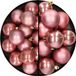 Decoris Kaemingk B.V. 28x stuks kunststof kerstballen oudroze 4 en 6 cm