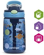 Contigo Kids' Easy-Clean AUTOSPOUT rietjeswaterfles; BPA-vrije, robuuste waterfles; 100% lekvrij; eenvoudig schoon te maken; ideaal voor crèche, peuterschool, school en sport; 420 ml