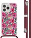 iMoshion Hoesje iPhone 15 Pro - Flower Water - Back Cover met Koord