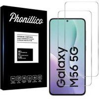 Phonillico® Samsung Galaxy M56 5G Screenprotector van gehard glas [2-pack]