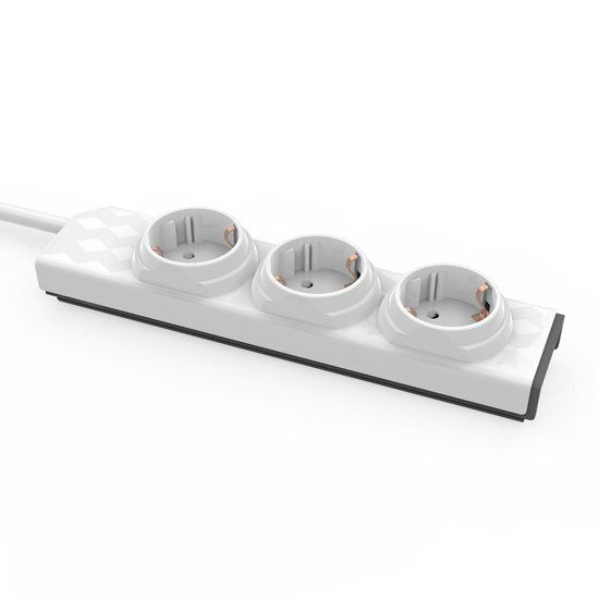 DesignNest PowerStrip Modular - Stekkerdoos - 3 stopcontacten - 1 meter - Wit