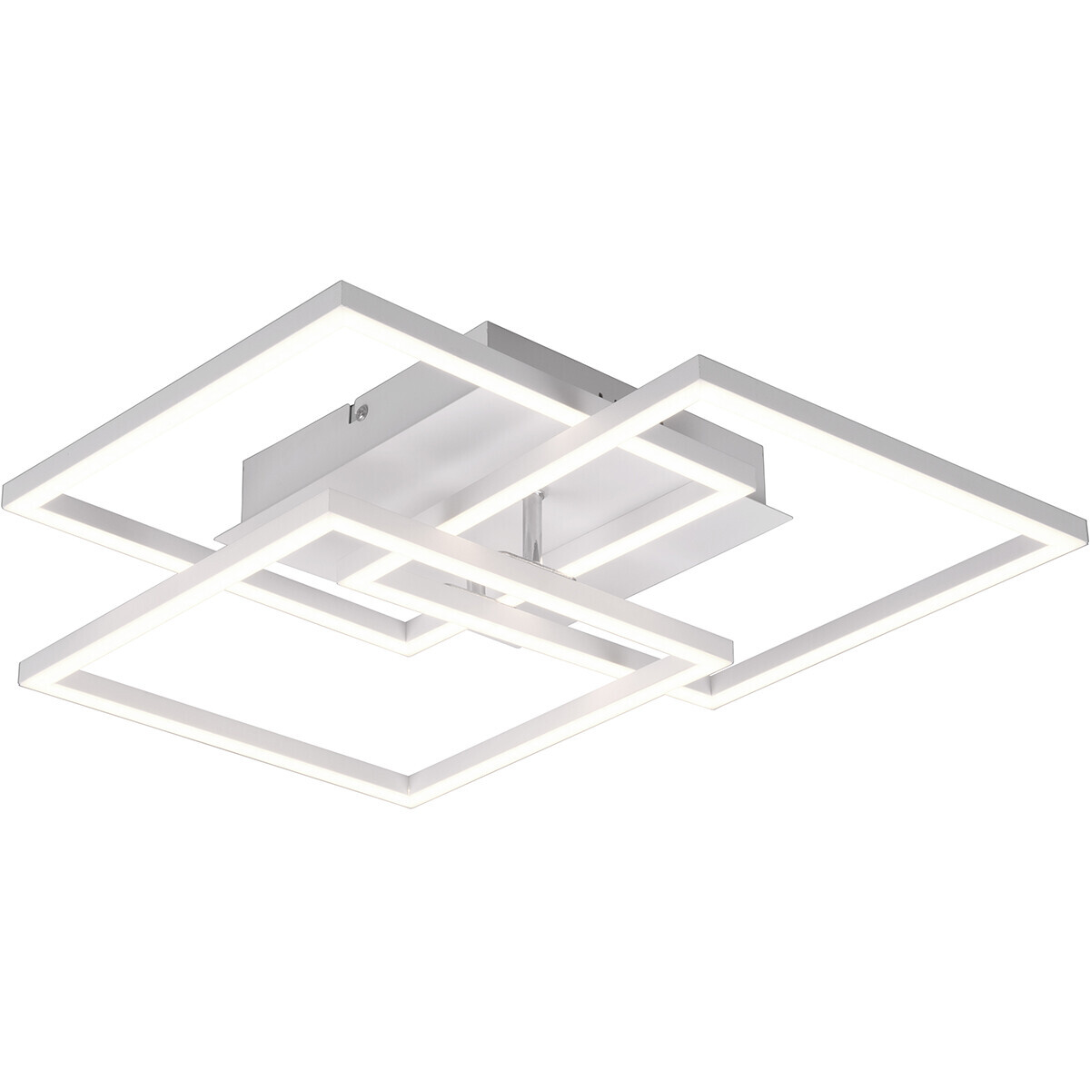 BES LED LED Plafondlamp - Trion Mibal - 28W - Aanpasbare Kleur - Afstandsbediening - Dimbaar - Rechthoek - Mat Wit - Aluminium