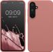 kwmobile hoesje geschikt voor Samsung Galaxy A55 5G - Hoesje met siliconen coating - Smartphone case in winter roze