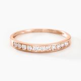 Davila Bague Or Rose Oxyde De Zirconium