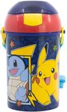 Pokémon Pokemon Drinkbeker met Draagband – Kinder Drinkfles Blauw Rood – BPA Vrij – Voor School - 450ML