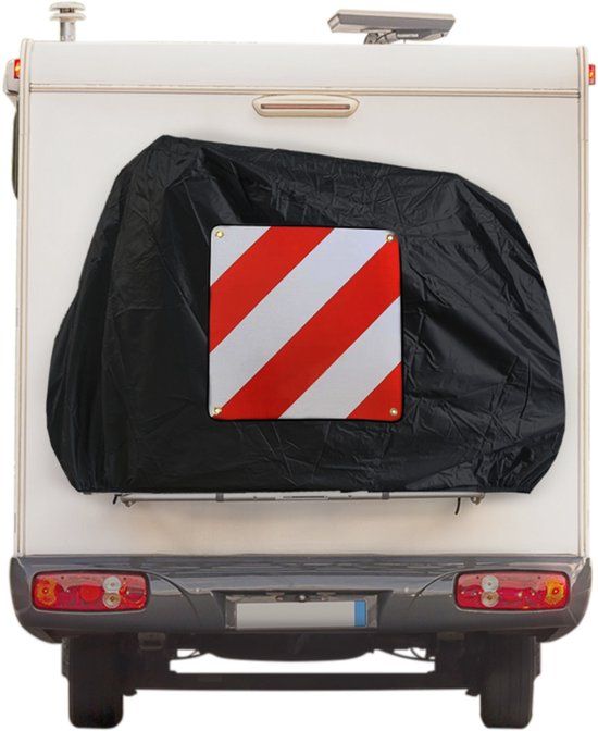 Fietsendrager O-Trading Fietsendrager hoes - Met insteek vak - Hoes voor 1 of 2 fietsen - 300 D polyester - Camper en Caravan - Zwart