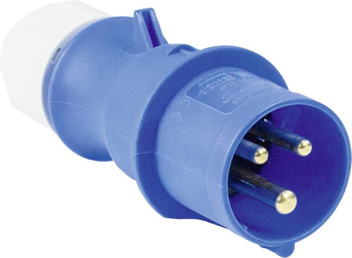 AS-Schwabe 60590 CEE Caravanplug met Schroefaansluitingen, IP44, 230 V/32 A, Blauw