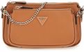 GUESS Noelle II Double Pouch Crossbody Bag Light Cognac